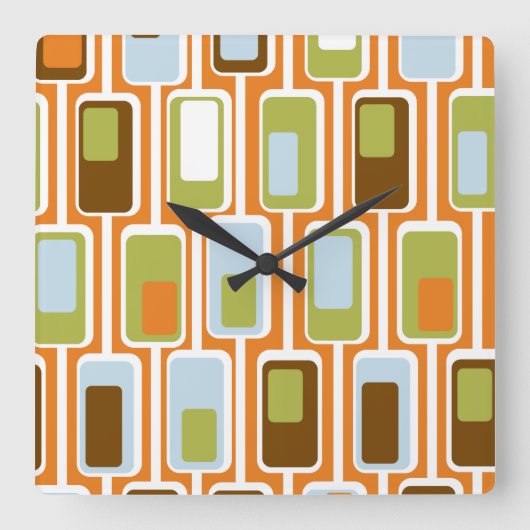 60s箱 スクエア壁時計 (正面)