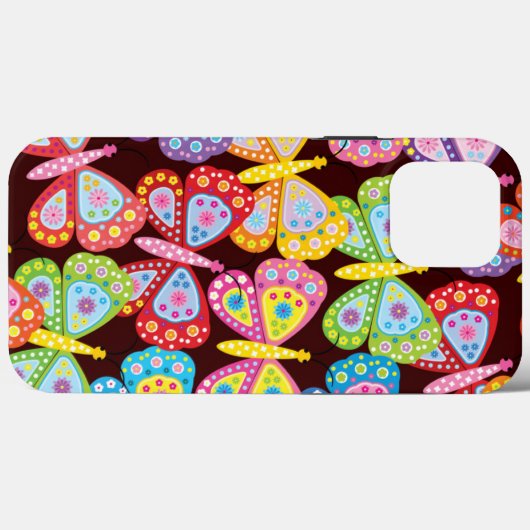 60s蝶iPhone | Butterfly iPhone Case-Mate Case-Mate iPhoneケース (裏面 (横))