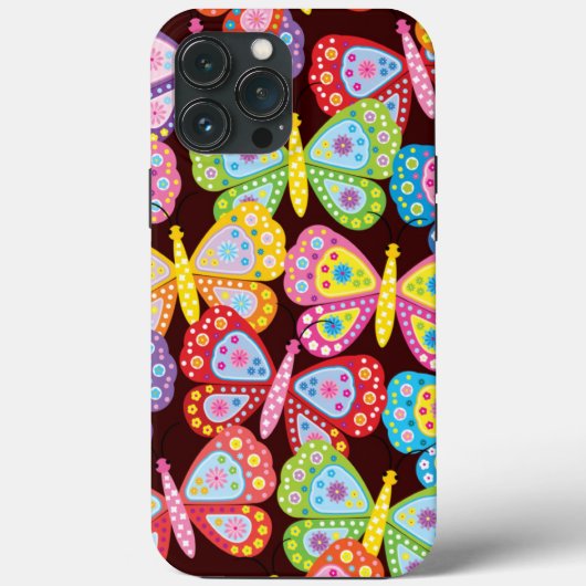 60s蝶iPhone | Butterfly iPhone Case-Mate Case-Mate iPhoneケース (裏面)
