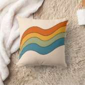 60s 70sレトロストライプ クッション (ブランケット)