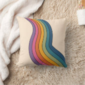 60s 70sレトロストライプ クッション (ブランケット)