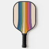 60s 70sレトロストライプ ピックルボールラケット (裏面)