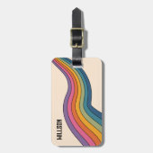 60s 70sレトロストライプ ラゲッジタグ (正面縦)