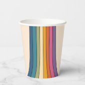 60s 70sレトロストライプ 紙コップ (裏面)