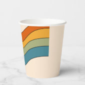 60s 70sレトロストライプ 紙コップ (裏面)