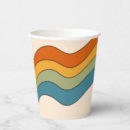 60s 70sレトロストライプ 紙コップ