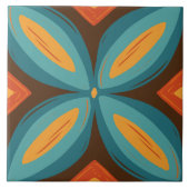 60s 70sレトロ模様のセラミックタイル タイル (正面)