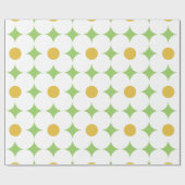 60s 70s花模様の折り返し紙 ラッピングペーパー (フラット)