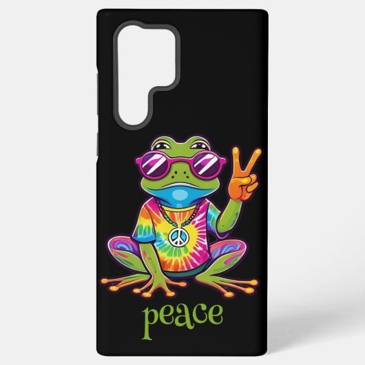 60s 70s Hippy Hippie Peace Frog Samsung Galaxyケース (裏面)