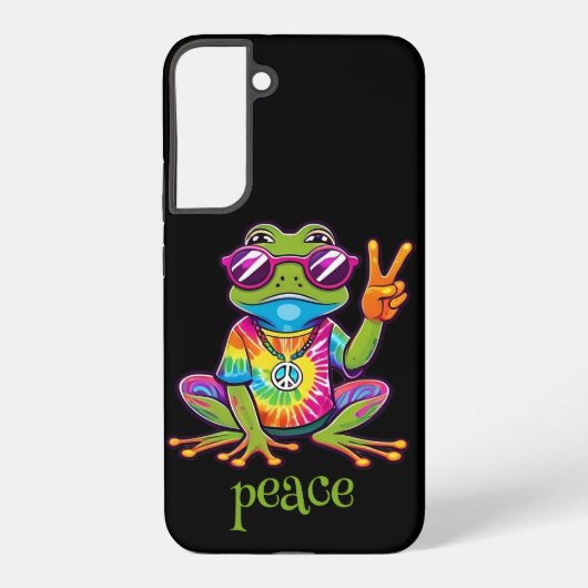 60s 70s Hippy Hippie Peace Frog Samsung Galaxyケース (裏面)