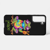 60s 70s Hippy Hippie Peace Frog Samsung Galaxyケース (裏面横)