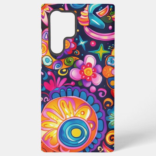 60s 70s Hippy Hippie Psychedelic Samsung Galaxyケース (裏面)