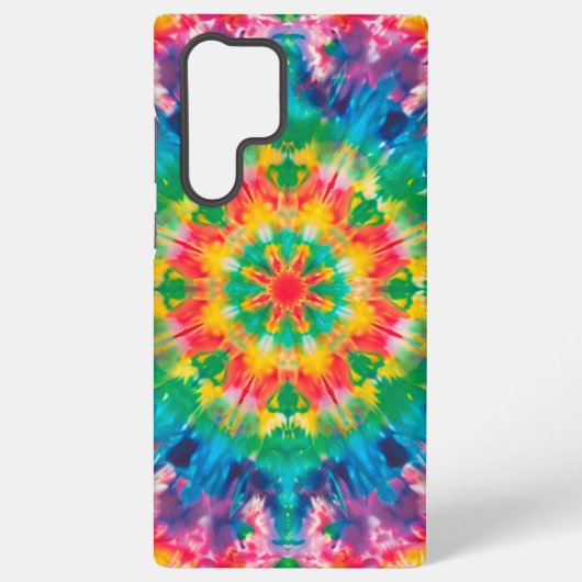 60s 70s Hippy Hippie Tie Dye Pattern Samsung Galaxyケース (裏面)
