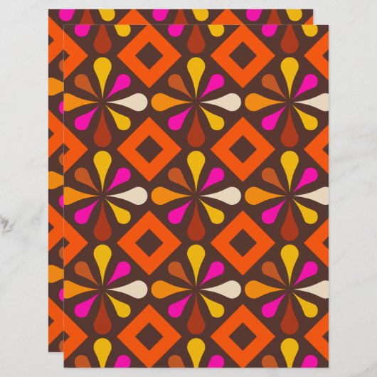 60s 70s retro mod paper print (正面/裏面)