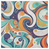 60s 70s Vibeレトロ旋回抽象芸術Pat#1 ID1069 ファブリック (見本)