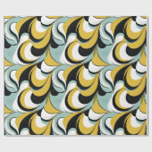 60s 70s Vibeレトロ旋回抽象芸術Pat#3 ID1069 ラッピングペーパー (フラット)