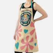 60s hippie thumbs up toaster cooking baking エプロン (インサイチュ)