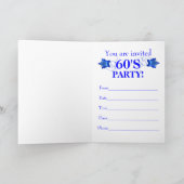 60s invitation with disco ball and rainbow of star 招待状 (内部)