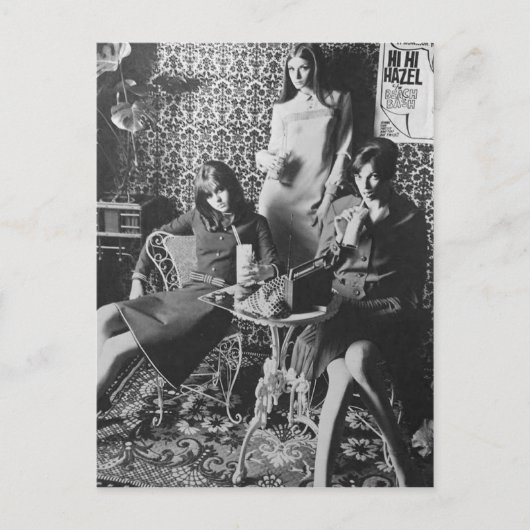 60's Milkshake女の子はがき ポストカード (正面)