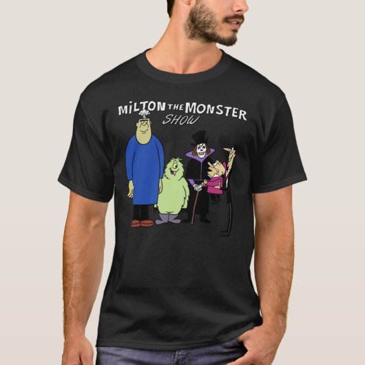 60s Milton the Monster ShowキャラクターとLogotyp Tシャツ (正面)