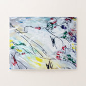 60s Peter Maxカラフル水カラープロファイルスケッチ ジグソーパズル (横)