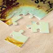 60s Peter Maxスタイルカラフル水カラープロファイル ジグソーパズル (側面)