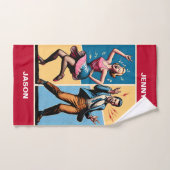 60's Rock N'親のための転がカスタマイズ可能なギフト バスタオルセット (ハンドタオル)