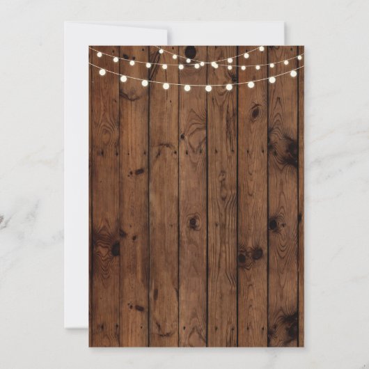 60thまたは任意の年齢の誕生日パーティウッドフローラ招待状 招待状 (裏面)