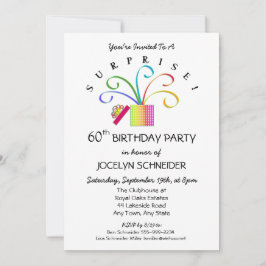 60thまたは任意の年齢の誕生日パーティーへの招待 招待状