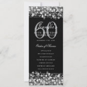 60thエレガントバースデーパーティープログラムシルバー(メニュー付) 招待状 (正面)