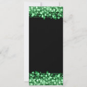 60thエレガント誕生日パーティプログラムグリーン 招待状 (裏面)