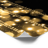 60thエレガント誕生日パーティーが金ゴールドを輝かす ポスター (角)