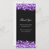 60thエレガント誕生日プログラムパープルありがとう 招待状 (裏面)