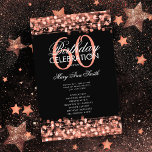 60thエレガント Birthday Partyプログラムバラ金ゴールド チラシ<br><div class="desc">「エレガントBirthday Party Program」デザインとキラキラと光をバラ金ゴールドに追加したカスタム文字。</div>
