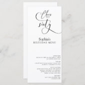 60thエレガント Birthday Partyメニュー メニュー (正面/裏面)