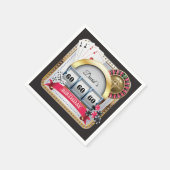 60thカジノトランプのポーカー遊ズカード誕生日ナプキンス スタンダードカクテルナプキン (角)