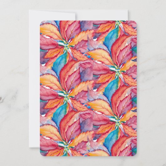 60thカスタム誕生日招待状明るい赤紫色ピンク 招待状 (裏面)