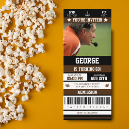 60thサッカーチケット誕生日招待状 招待状