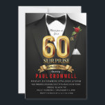 60thサプライズ誕生日タキシード招待状 招待状<br><div class="desc">Tuxedo招待、Tuxedo誕生日の招待、黒いタイの招待、秘密、スパイ、男エレガント人、蝶タイ、60歳の誕生日の招待、スーツ、エージェント、驚きの誕生日</div>