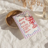 60thシャンパ描ンカラフルグラス60誕生日 招待状