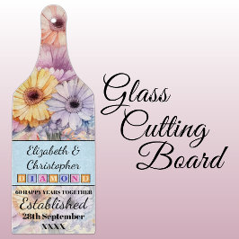 60thダイヤモンドアニバーサリーフローラブルー カッティングボード