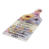 60thダイヤモンド周年記念フローラ桃 カッティングボード (角)