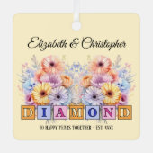 60thダイヤモンド周年記念花桃 メタルオーナメント (正面)