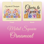 60thダイヤモンド周年記念花桃 メタルオーナメント