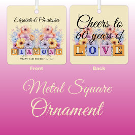 60thダイヤモンド周年記念花桃 メタルオーナメント