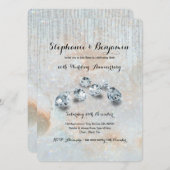 60thダイヤモンド結婚のアニバーサリーシカルシック 招待状 (正面/裏面)