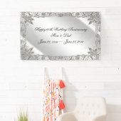 60thダイヤモンド結婚の結婚記念日 横断幕 (インサイチュ)