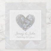 60thダイヤモンド結婚の記念日のハートカスタム ワインラベル (シングルラベル)