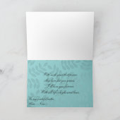 60thハッピーバースデーカード – ティール(緑がかった色)ヴィンテージレース カード (内部)