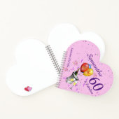 60thバースデーパーティーお祝い淡い色のピンクゲスト ノートブック (内部)